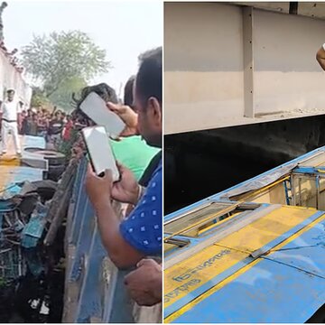 राजारहाट में बड़ा हादसा, डिवाइडर तोड़ती हुई बस जा गिरी नहर में - कई घायल