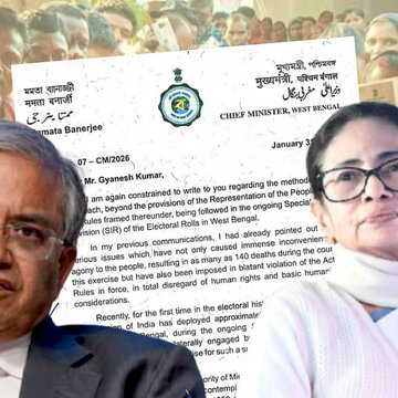 ममता का निर्वाचन आयोग को छठा पत्र , सोमवार की बैठक से पहले निशाने पर ज्ञानेश कुमार