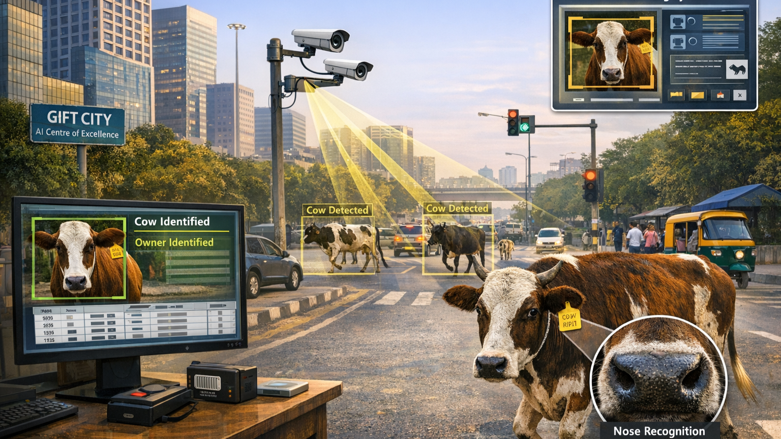 गुजरातः अहमदाबाद में आवारा गायें बनीं समस्या, पहचान के लिए AI आधारित पहल, मालिकों की भी खोज होगी
