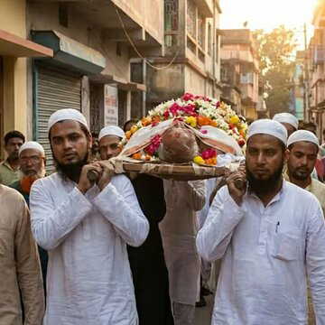 अल्पसंख्यक समुदाय के लोग हिंदू पड़ोसी के शव को कंधे पर उठाकर श्मशान यात्रा में शामिल हुए