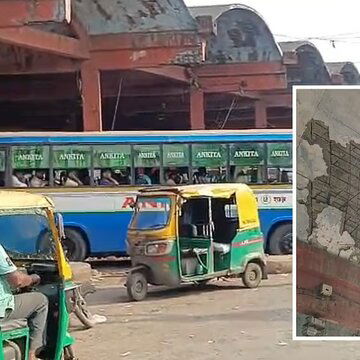 हावड़ा स्टेशन के पास बस स्टैंड की छत का बड़ा हिस्सा ढहा, कोई हताहत नहीं