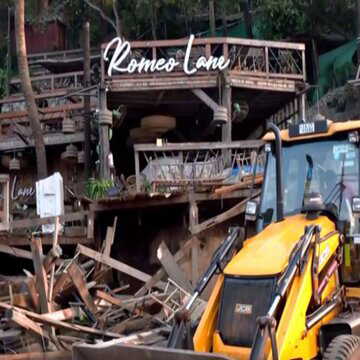 गोवाः नाइटक्लब के मालिकों के स्वामित्व वाले रोमियो लेन रेस्तरां का हिस्सा ढहाया गया