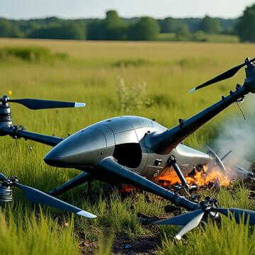 उत्तर प्रदेश के इटावा में UAV प्रोटोटाइप क्रैश, तकनीकी खराबी से बिगड़ा नियंत्रण