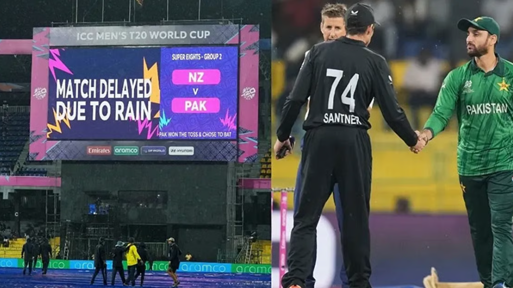 सुपर-आठ के पहले मैच में बारिश ने लगाई रोक, निराश हुए कीव लेकिन पाकिस्तान पर बढ़ा दबाव