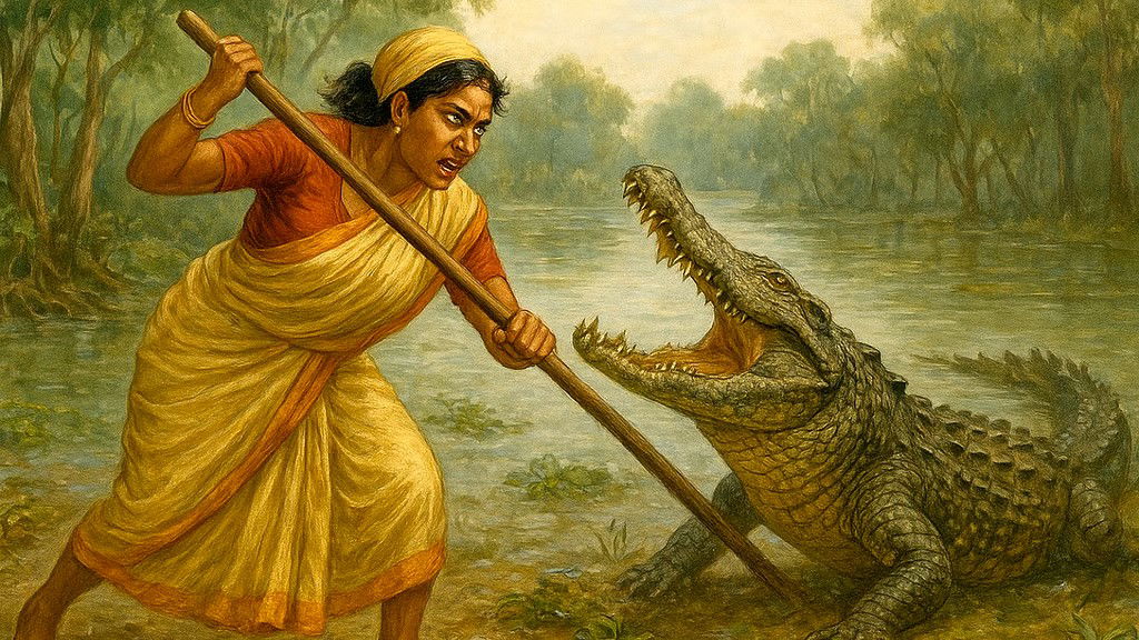 गई थी केकड़ा पकड़ने, संघर्ष हो गया मगरमच्छ से, बची जान पर हो गयी जख्मी