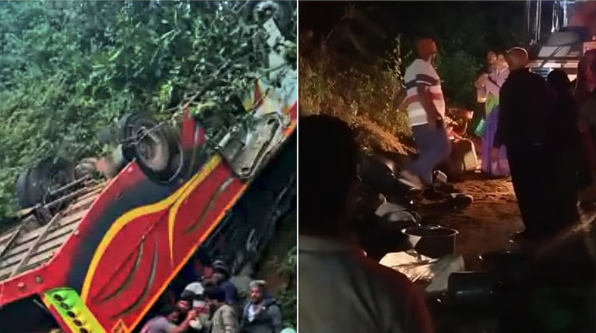 खड्ड में गिर गई तीर्थयात्रियों की बस, 9 मृत, आंध्र प्रदेश में तड़के घटी भीषण दुर्घटना