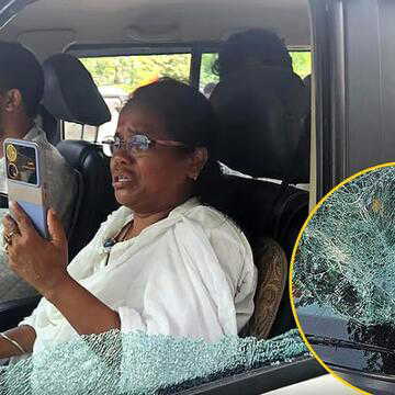 अभिषेक बनर्जी की सभा से पहले आरामबाग में बवाल, TMC सांसद मिताली बाग की गाड़ी पर हमला