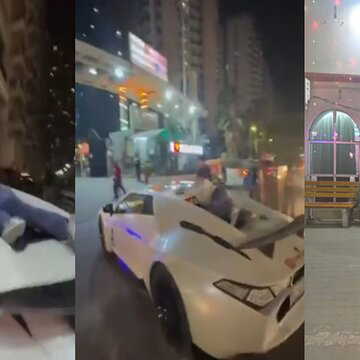 लक्जरी गाड़ी की छत पर बच्चे को बैठाकर गाड़ी चलाने का आरोप, युवक गिरफ्तार