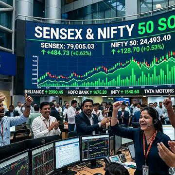 शुरुआती कारोबार में शेयर बाजार में तेजी, सेंसेक्स-निफ्टी हरे निशान में