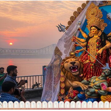 महालया की सुबह ही है गोल्फ ग्रीन की दुर्गा पूजा का थीम