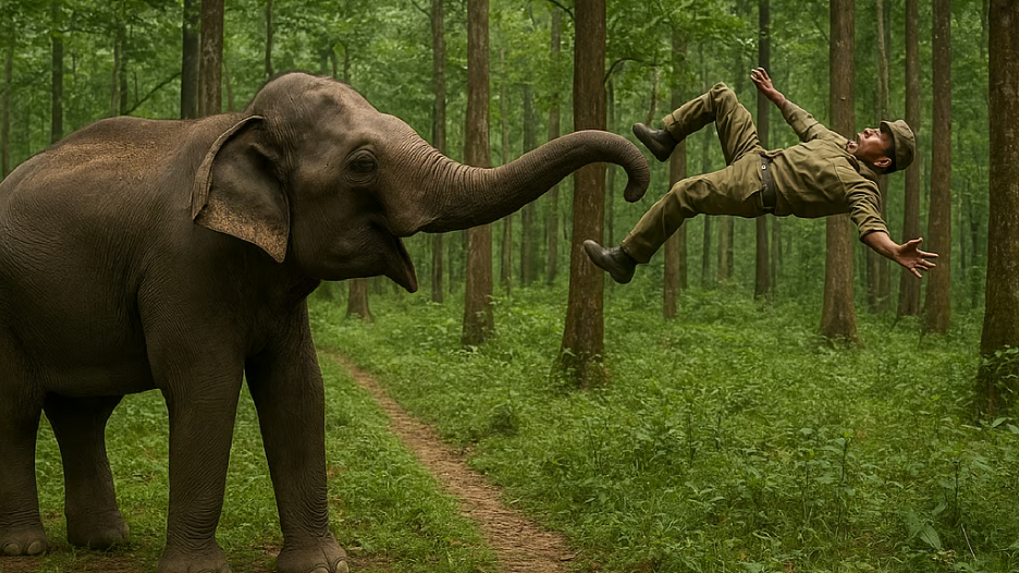 हाथी के पैरों तले कुचलकर किसान की मौत, ग्रामीणों में भारी आक्रोश