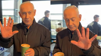 कॉफी शॉप से 10 उंगलियां दिखाईं नेतन्याहू ने! जिंदा होने का सबूत या सब कुछ फेक?