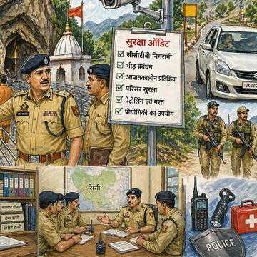 जम्मू-कश्मीर: शिव खोरी धाम में सुरक्षा व्यवस्था सुदृढ़, एसएसपी ने किया व्यापक निरीक्षण