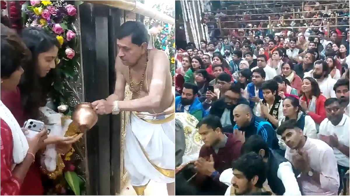 नया साल, नई शुरुआत- महाकाल मंदिर में पूजा करने पहुंचीं स्मृति मंधाना और टीम