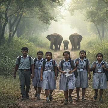 हाथियों के मूवमेंट वाले असुरक्षित रास्तों से परीक्षा केंद्र तक जाने को मजबूर माध्यमिक के परीक्षार्थी, वन विभाग पर गंभीर आरोप