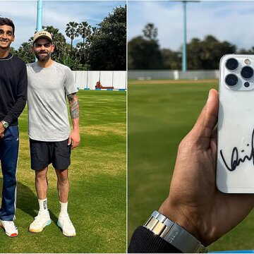 विराट के एक स्पर्श से नेट बॉलर का iPhone हो गया अमूल्य