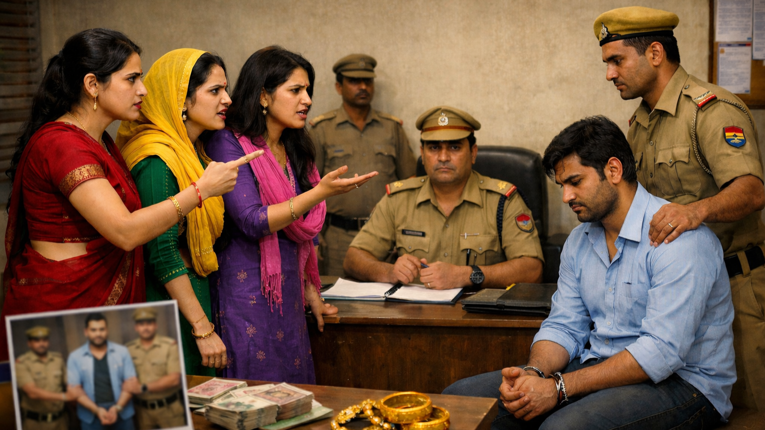 दहेज के लालच में तीन शादियाँ? मामला सामने आते ही तीनों पत्नियाँ थाने पहुँचीं