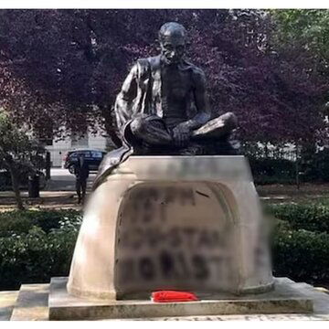 लंदन में महात्मा गांधी की मूर्ति क्षतिग्रस्त की गयी, भारतीय उच्चायोग ने विरोध जताया