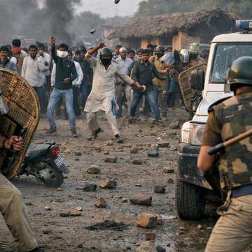 युवती के अपनी मर्जी से शादी करने के फैसले पर बवाल, पुलिस पर पथराव; 30 लोगों पर केस