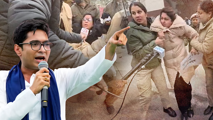 दिल्ली में सांसद हिरासत में, अभिषेक बनर्जी का बड़ा हमला – यही है भाजपा का न्यू इंडिया