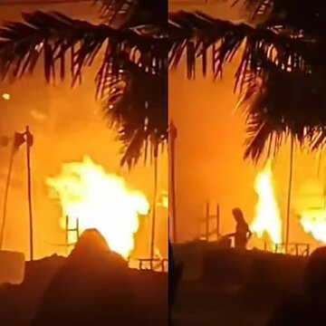 अहले सुबह गंगासागर में लगी भयावह आग, कई अस्थायी शिविर जलकर राख