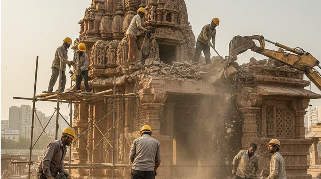 जबलपुर में दुर्गा मंदिर में तोड़फोड़ की घटना से तनाव, 15 गिरफ्तार