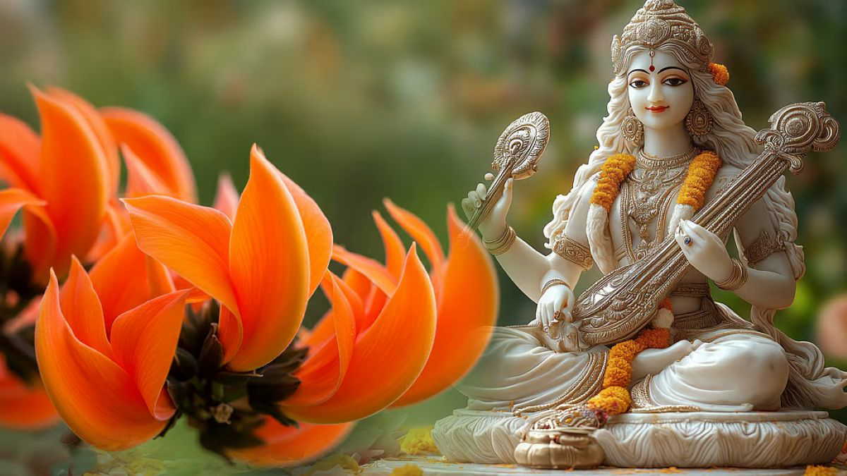 मां सरस्वती को प्रिय है पलाश के फूल, जो बदल देगा भाग्य