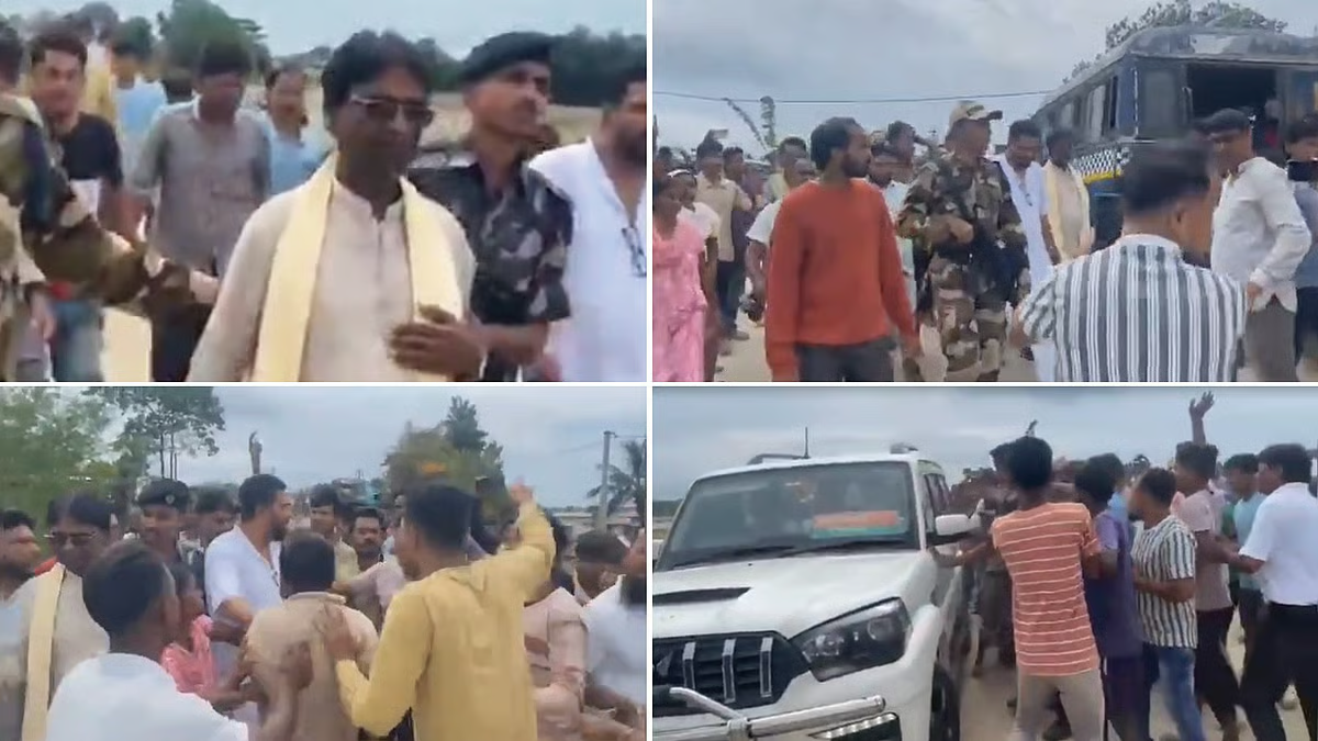 बाढ़ग्रस्त इलाकों के दौरे पर गये खगेन मुर्मू पर हमला, शंकर घोष की कार को निशाना बनाया