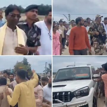 बाढ़ग्रस्त इलाकों के दौरे पर गये खगेन मुर्मू पर हमला, शंकर घोष की कार को निशाना बनाया