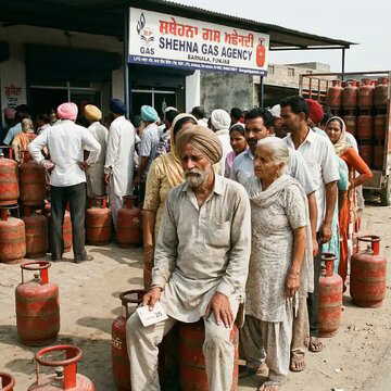 रसोई गैस की लाइन में 2 घंटे इंतजार के बाद बुजुर्ग दिहाड़ी मजदूर की दर्दनाक मौत