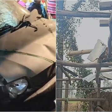 कुलपी में देर रात धमाका, तृणमूल नेता की कार में लगी आग