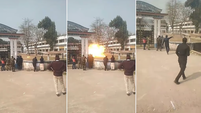 माध्यमिक की परीक्षा के दौरान अचानक सिलिंडर में हुआ विस्फोट, बाल-बाल बचे 200 परीक्षार्थी