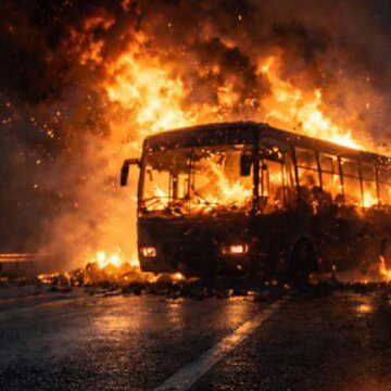 देश क्रिसमस की सुबह भीषण हादसा, ट्रक की टक्कर से बस धू-धू कर जल उठी, कम से कम 17 लोगों की झुलसकर मौत