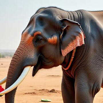 जयपुर में हाथियों को ख‍िलाया जा रहा तरबूज और ककड़ी, पिलाया जा रहा सत्‍तू और नार‍ियल पानी