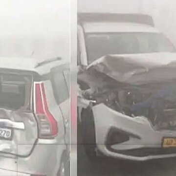 घने कोहरे में दिशा भटकने से 10 गाड़ियां आपस में टकराईं, राष्ट्रीय राजमार्ग पर भीषण हादसे में 12 लोग घायल