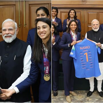 पीएम मोदी से मिली भारतीय चैंपियन टीम, कप्तान हरमनप्रीत कौर ने भेंट की जर्सी