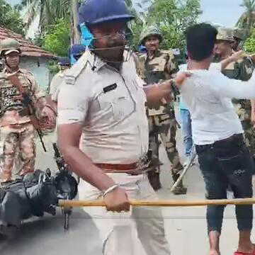 कैनिंग पश्चिम में पंचायत संघर्ष, पुलिस की गाड़ियों पर भी हमला, 20 लोग हिरासत में
