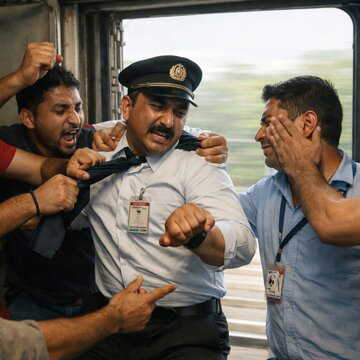 ट्रेन में बिना टिकट यात्रा पर जुर्माना मांगने पर टीटीई से मारपीट, 5 गिरफ्तार