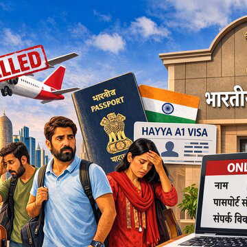 उड़ानें रद्द होने से कतर में फँसे भारतीयों का आंकड़ा जुटाने के लिए भारतीय दूतावास ने जारी किया फॉर्म