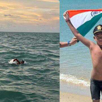 महज 7 साल के बच्चे ने किया कमाल, 29 किमी तैरकर श्रीलंका से पहुंचा भारत, बनाया वर्ल्ड रिकॉर्ड