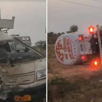 आंध्र प्रदेश में भीषण सड़क हादसा: टैंकर-वैन की आमने-सामने टक्कर, 8 तीर्थयात्रियों की मौत