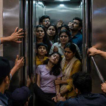 मॉल की लिफ्ट में 35 मिनट तक फंसे रहे 13 लोग, घबराहट में किशोरी बेहोश