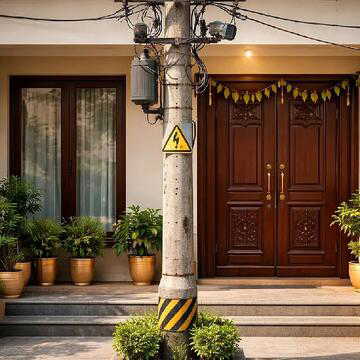 घर के सामने ही बिजली का खंभा ? उसी से समस्या हो रही है तो कैसे मिलेगी मुक्ति ?