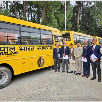 नेपाल को शिक्षा में सहयोग का एक और कदम, भारत ने 81 स्कूल बसें दान कीं