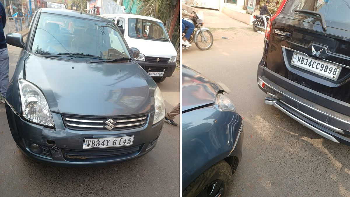 मंत्री की गाड़ी हुई हादसे की शिकार, बाल-बाल बचे