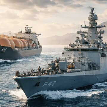 उत्ताल होर्मुज में भारतीय नौसेना की हुंकार! 40,000 टन से अधिक गैस लेकर आ रहा 'शिवालिक'