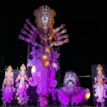 राणाघाट में बनायी गयी विश्व की सबसे ऊंची मां दुर्गा की प्रतिमा! कितनी है ऊंचाई?