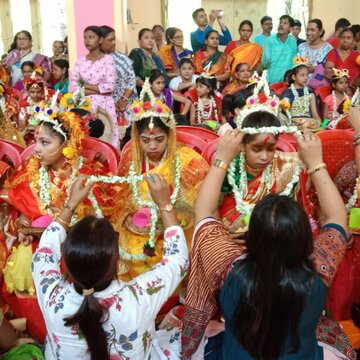 रामनवमी पर आद्यापीठ में देवी स्वरूप पूजी गईं 2 हजार कुंवारी कन्याएं