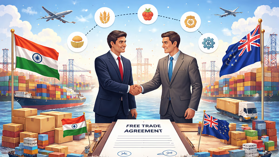 निर्यात पर शुल्क माफी, भारतीय कर्मचारियों के लिए वीजा, भारत-न्यूजीलैंड मुक्त व्यापार समझौता