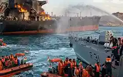 ओमान तट पर तेल के टैंकर पर ड्रोन से हमला, बचाए गए भारतीय नाविक दल के 24 सदस्य
